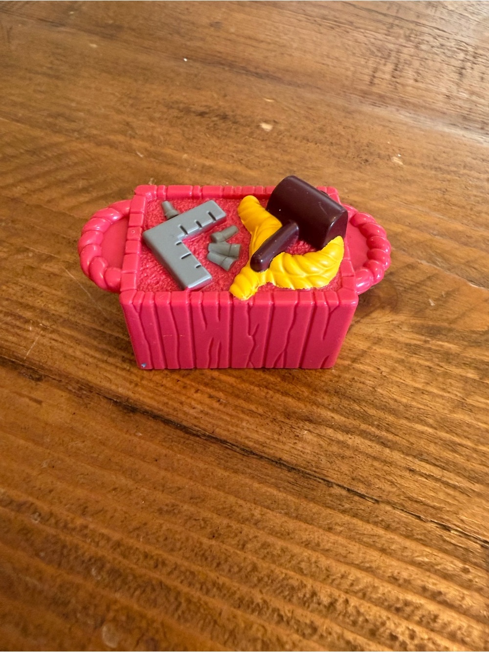 Fisher Price Little People NOAH'S ARK TOOL CRATE/BOX Red as is